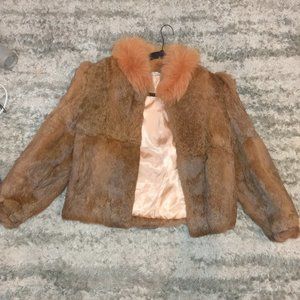 fur coat women size medium rabbit fur